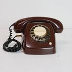 Vintage mocca/ bruin draaischijf telefoon model T65., Telecommunicatie, Vaste telefoons | Niet Draadloos, Ophalen of Verzenden