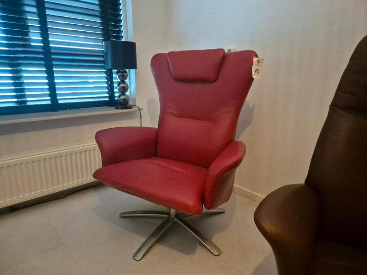 Hjort knudson relaxfauteuil NIEUW, Huis en Inrichting, Fauteuils, Nieuw, Leer, Metaal, 50 tot 75 cm, Ophalen of Verzenden