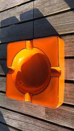 Prachtige vintage Kare Design oranje asbak., Antiek en Kunst, Antiek | Emaille, Ophalen of Verzenden