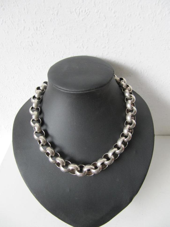 Zilveren Jasseron Collier halsketting armband 925, Sieraden, Tassen en Uiterlijk, Kettingen, Zo goed als nieuw, Zilver, Zilver