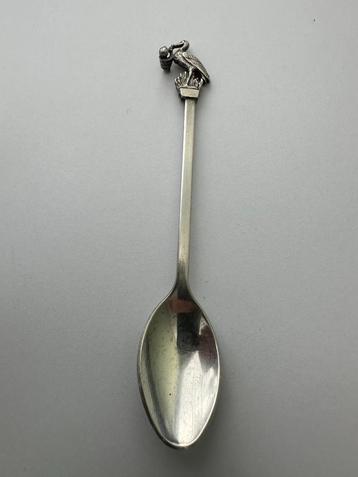 Ooievaar met baby geboorte lepeltje. 3d theelepeltje lepel.  beschikbaar voor biedingen
