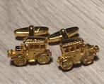 Vintage manchetknopen goud ? of goldplated - oldtimer auto, Ophalen of Verzenden, Zo goed als nieuw
