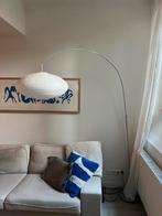 Booglamp met rijstpapier lampenkap, Huis en Inrichting, Lampen | Vloerlampen, Ophalen, Zo goed als nieuw, Metaal, 150 tot 200 cm