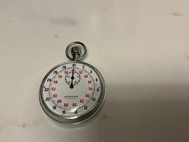 Vintage Leonidas Stopwatch - Precisie Tijdwaarneming, Antiek en Kunst, Antiek | Klokken, Ophalen of Verzenden