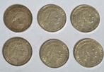 Serie zilveren Rijksdaalders 1960-1966, 6x munten, Koningin Juliana, Setje, Zilver, Ophalen of Verzenden