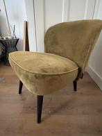 Woood Sara Fauteuil - Velvet Stoel, Huis en Inrichting, Stoelen, Overige kleuren, Hout, Ophalen of Verzenden, Zo goed als nieuw