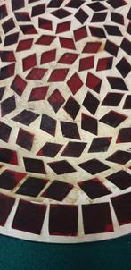 mozaiek bord rood belegt, Ophalen of Verzenden