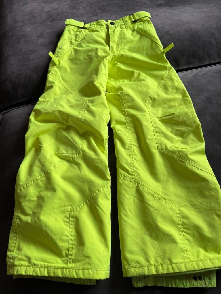 BRUNOTTI ski snowboard broek fluor geel, Ophalen of Verzenden, Zo goed als nieuw, Jongen of Meisje, Broek