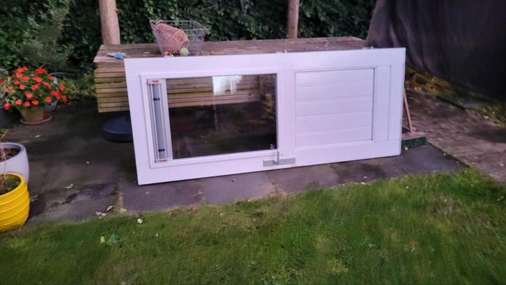 Hardhouten Deur - Gebruikt - Gratis, Doe-het-zelf en Verbouw, Deuren en Horren, Gebruikt, Buitendeur, Hout, Ophalen