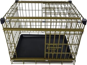 Foldable Dog Crate Bench / Bronze /122x75x81cm beschikbaar voor biedingen