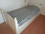 Bed, Auping vlakke spiraalbodem, lades, nachtkastje + schap, Gebruikt, 85 tot 100 cm, Ophalen, 180 cm of meer