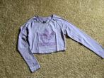 Adidas crop shirt/longsleeve Lila paars maat 36 (Xs/S), Adidas, Paars, Ophalen of Verzenden, Zo goed als nieuw