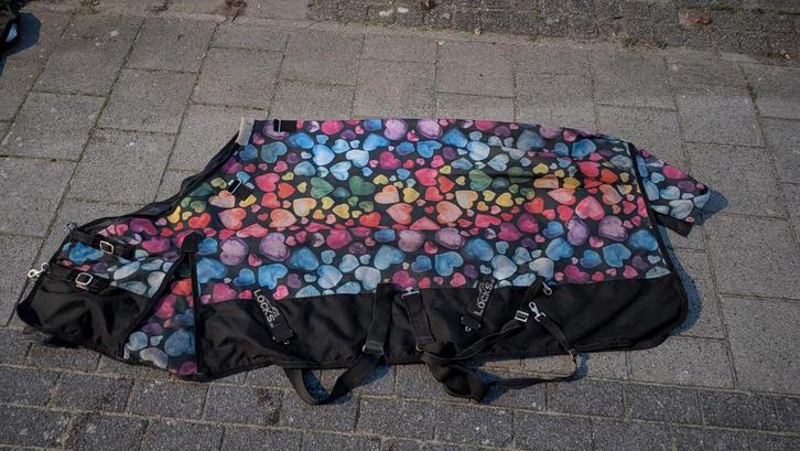 Regendeken Hartjes 0 gram maat 185, Dieren en Toebehoren, Paarden en Pony's | Dekens en Dekjes, Ophalen