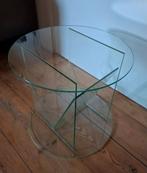 Glazen design Bijzettafel / Salontafel Merk:Helderr, Ophalen, Minder dan 50 cm, Rond, Minder dan 50 cm