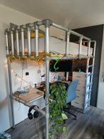 Bed van steigerbuis, Huis en Inrichting, Ophalen, Eenpersoons, Zo goed als nieuw, 200 cm