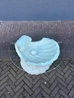 Vintage parel tafel van fossielsteen, Overige materialen, Minder dan 50 cm, Gebruikt, Rond