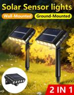 Solar buitenlampen met schemer- en bewegingssensor (2 stuks), Ophalen, Nieuw, Kunststof, Solar