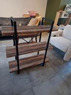 Industrieel kastje met houtlook planken, Ophalen, Met plank(en), 100 tot 150 cm, Overige materialen