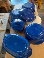 Tupperware microplus magnetron schalen, Huis en Inrichting, Keuken | Tupperware, Verzenden, Zo goed als nieuw, Blauw, Schaal