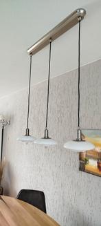 Rvs nette eettafel lamp, Ophalen, Zo goed als nieuw, Metaal, 75 cm of meer