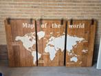 Wanddecoratie Map of the world - Maat per paneel 120x70, Ophalen, Zo goed als nieuw