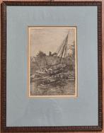 Ets Werf Monnickendam, Antiek en Kunst, Kunst | Etsen en Gravures, Ophalen of Verzenden