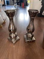 Zilveren Kandelaars & Plantenbak Set, Ophalen of Verzenden, Zo goed als nieuw, Grijs, Zilver