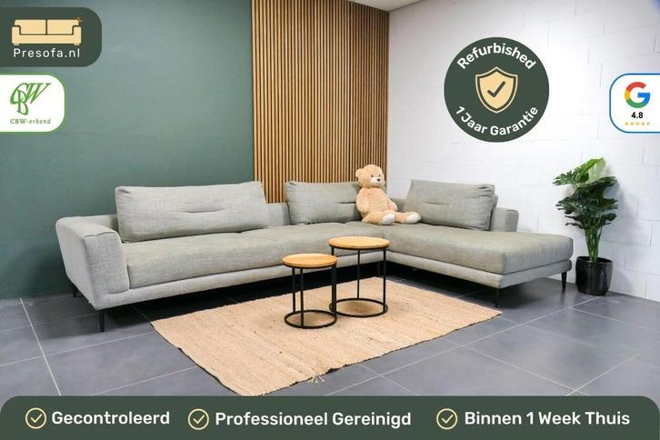 Montel Hampton Hoekbank mintgroen [refurbished], Huis en Inrichting, Banken | Bankstellen, Zo goed als nieuw, Hoekbank, Vierpersoons of meer