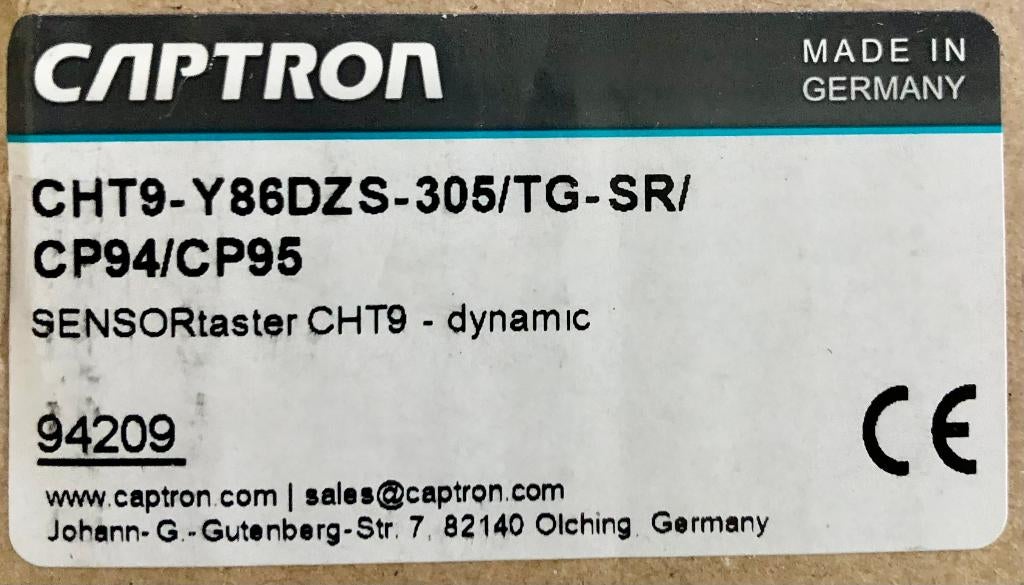 CAPTRON - Sensor Switch - Sensortaster - HMI - CHT9-Y86DZ, Ophalen of Verzenden, Nieuw