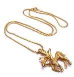 Vintage sterrenbeeld ketting (boogschutter), Verzenden, Zo goed als nieuw, Goud, Overige materialen