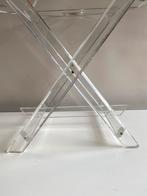 Jaren 80 design plexiglas klap-tafel / bijzettafel, Ophalen of Verzenden, Huis en Inrichting