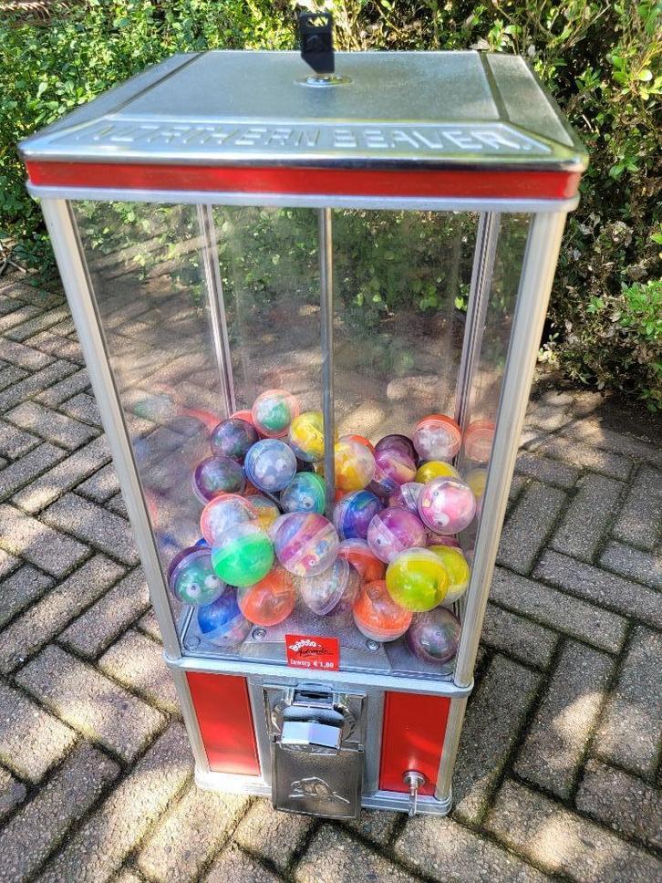 retro sixties fifties BEAVER surprise ballen automaten, Verzamelen, Automaten | Overige, Zo goed als nieuw, Ophalen