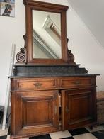 Kaptafel met spiegel en natuurstenen blad, Ophalen