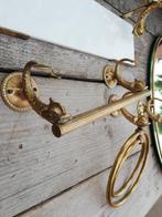 Vintage badkamer vis, planchet, 2 handdoekhouders, spiegel, Ophalen, Zo goed als nieuw, Overige typen