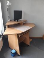 Hoekbureau, Ophalen, Met wielen, Gebruikt, Bureau