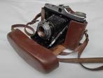 Vintage foto camera Zeiss Ikon in bruin lederen tas, Audio, Tv en Foto, Fotocamera's Analoog, Ophalen, Zo goed als nieuw, Compact