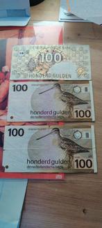 3x 100 Gulden - Snip Biljetten, Ophalen of Verzenden, 100 gulden, Los biljet