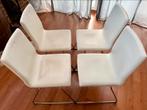 Ikea Lillanas wit en chroom stoelen keukenstoelen leerlook, Ophalen, Gebruikt, Wit, Vier