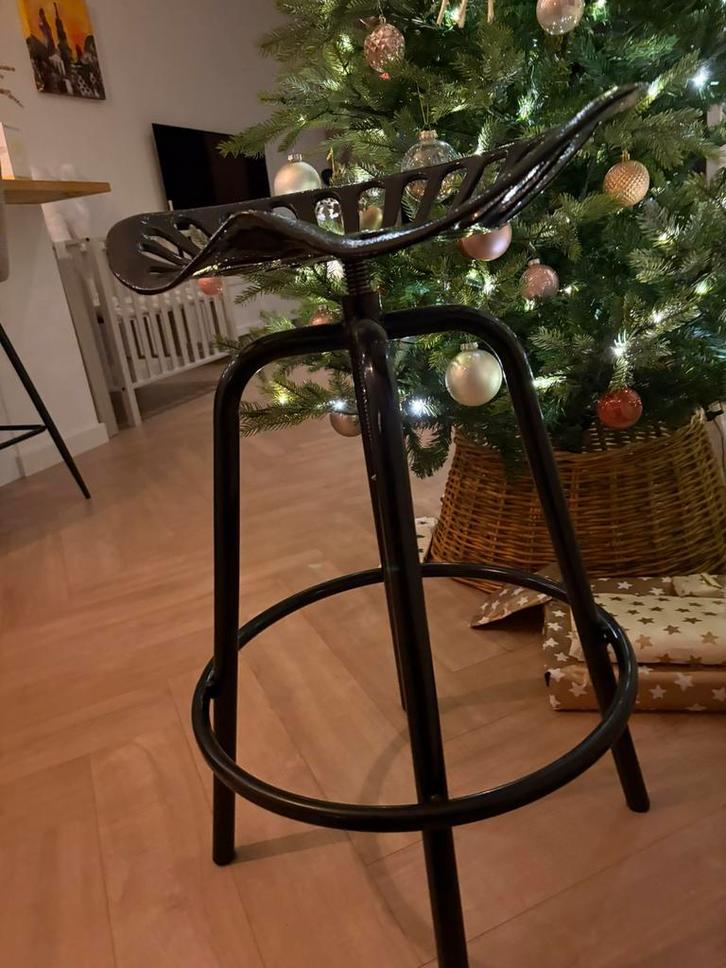 Esschert Design barkruk zwart 3 stuks, Huis en Inrichting, Barkrukken, Zo goed als nieuw, 60 tot 90 cm, 3 krukken, In hoogte verstelbaar