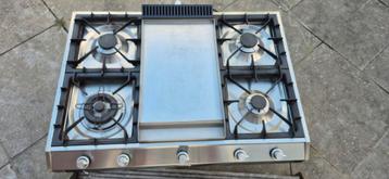 BORETTI PFGK901IX rvs gaskookplaat met frytop en wokbrander beschikbaar voor biedingen