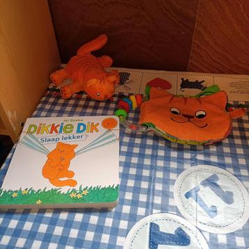 Dikkie Dik knuffel 15 cm + boek + stoffen boek met telraam  beschikbaar voor biedingen