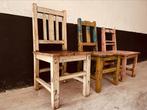 Drie houten geleefde kinder stoeltjes, € 25,- per stuk, Gebruikt, Ophalen of Verzenden