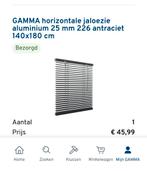 Horizontale jaloezie aluminium antraciet 140x180, Ophalen of Verzenden