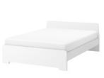IKEA Askvoll Bed 140x200, Ophalen, Wit, Tweepersoons, 140 cm