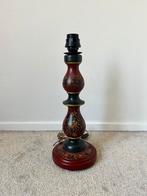 Prachtig beschilderde lampenvoet, 45x17,5cm. Bloem vintage, Huis en Inrichting, Lampen | Tafellampen, Vintage retro brocante landelijk boho bohemian sixties seventies