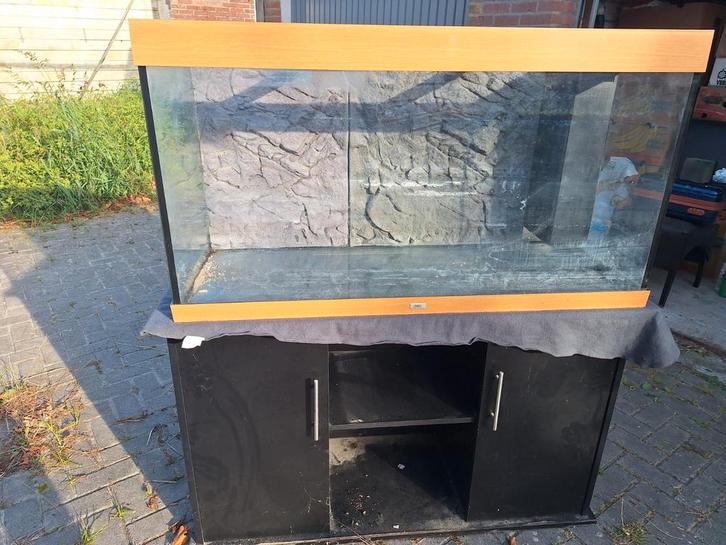 Aquarium met kast, Dieren en Toebehoren, Vissen | Aquaria en Toebehoren, Gebruikt, Leeg aquarium, Ophalen