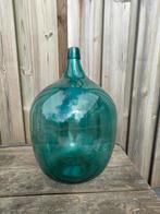 Grote vintage turquoise bol fles/vaas, Ophalen, Gebruikt