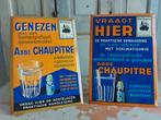 Stel antieke reclameborden uit apotheek ,drogisterij 1935., Verzamelen, Ophalen of Verzenden, Zo goed als nieuw, Reclamebord