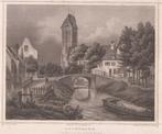 Oudewater Staalgravure 1858 Terwen, Antiek en Kunst, Ophalen of Verzenden