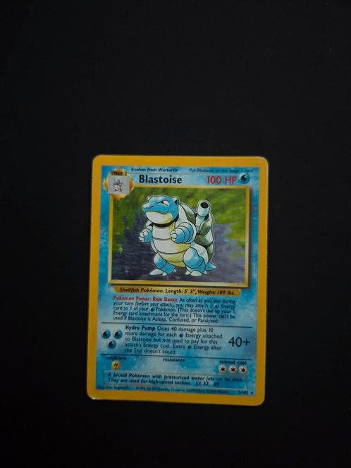 Blastoise 2/102 Pokemon Base holo, Hobby en Vrije tijd, Verzamelkaartspellen | Pokémon, Gebruikt, Booster, Foil, Ophalen of Verzenden